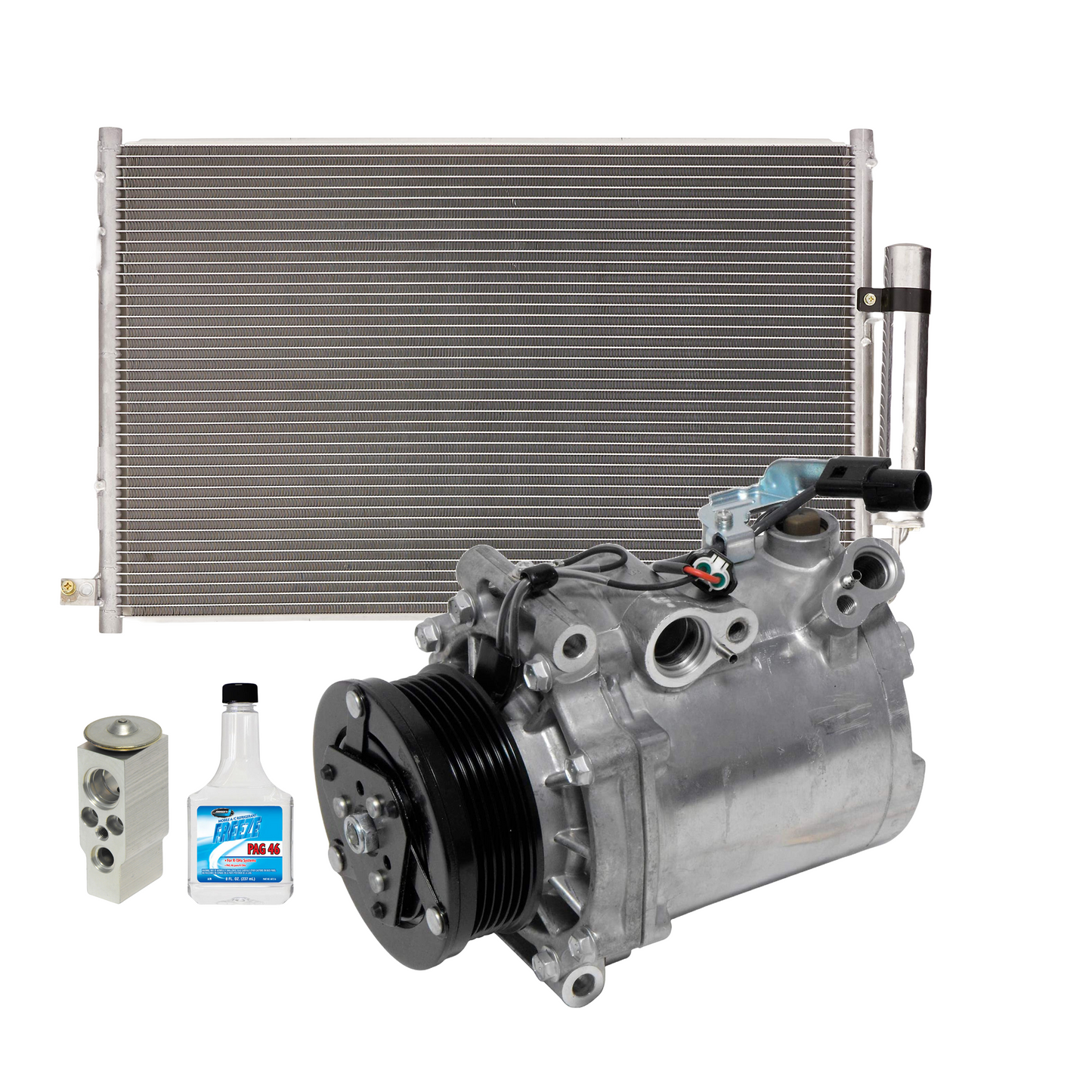 Combo de Compresor de Aire Mitsubishi Lancer 2.0 & 2.4 (No Turbo) 2008-2009 (Carros con compresor GRANDE solamente, verificar muestra) - Brothers Parts Delivery