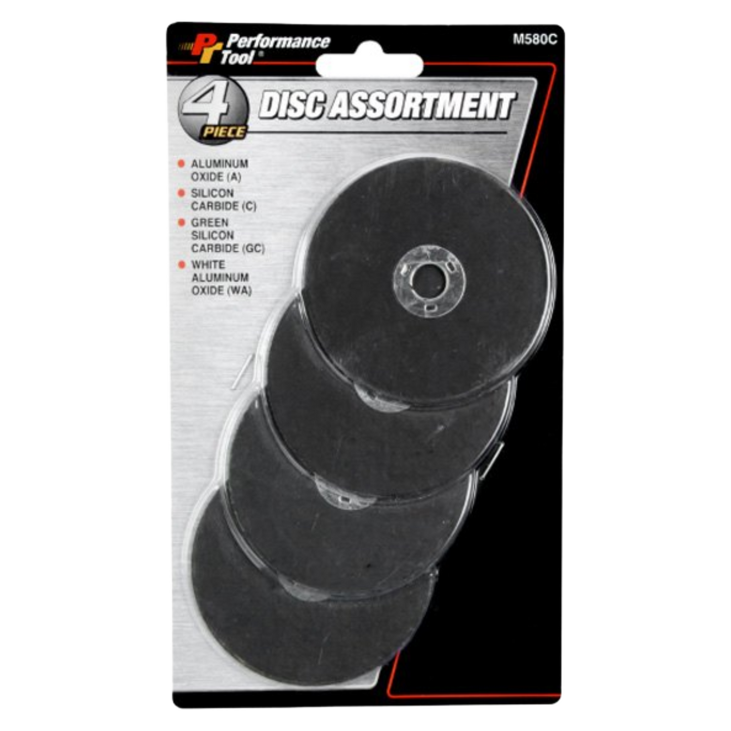 Performance Tool M580C Cut-Off Wheel Assortment with 3-Inch Diameter and 3/8-Inch Arbor, Includes Aluminum Oxide, Silicon Carbide, and More - Brothers Parts Delivery