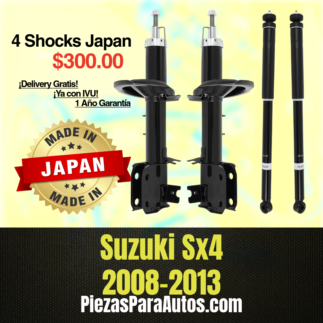 Suzuki Sx4 2008-2013 Set de 4 Amortiguadores MADE IN JAPAN