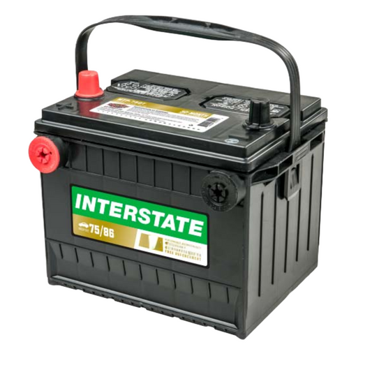Batería Interstate 75/86 Con Polos Arriba Y Alfrente -18 Meses Garantía - Brothers Parts Delivery