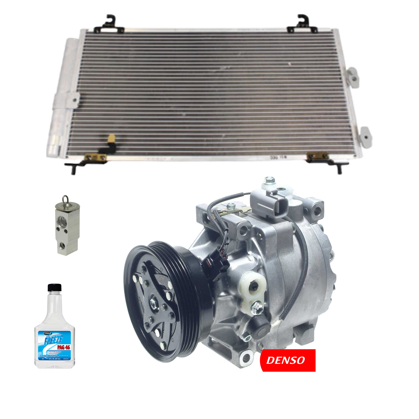 Combo de Compresor de Aire Toyota Tercel 1997-1999 (Con Compresor DENSO) (Carros con Condensador de Silica) - Brothers Parts Delivery