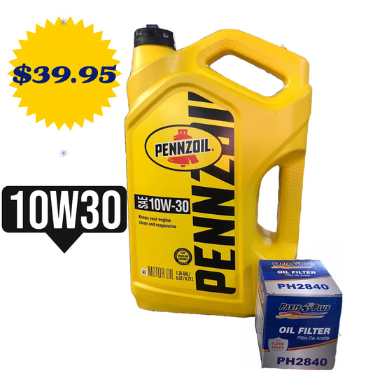 Pennzoil 10w30 Synthetic Blend Galón ¡Incluye Filtro!