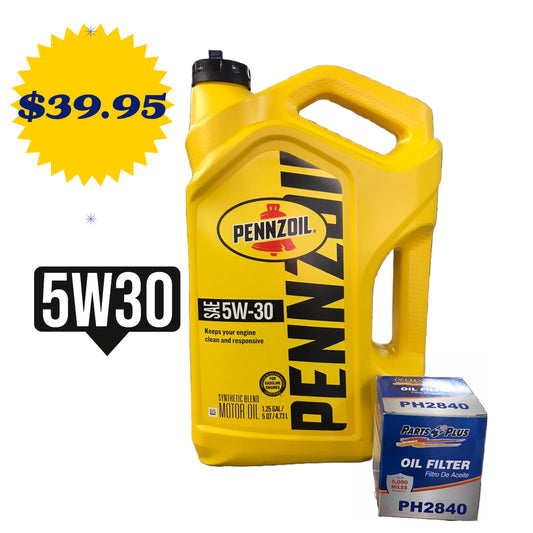 Pennzoil 5w30 Synthetic Blend Galón ¡Incluye Filtro!