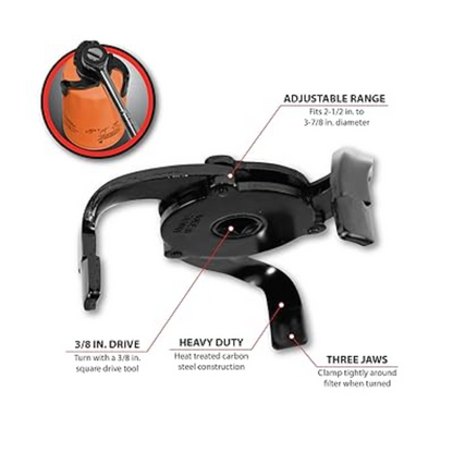Performance Tool W270 2-1/2-Inch to 3-7/8-Inch Universal 3-Jaw Filter Wrench - Brothers Parts Delivery