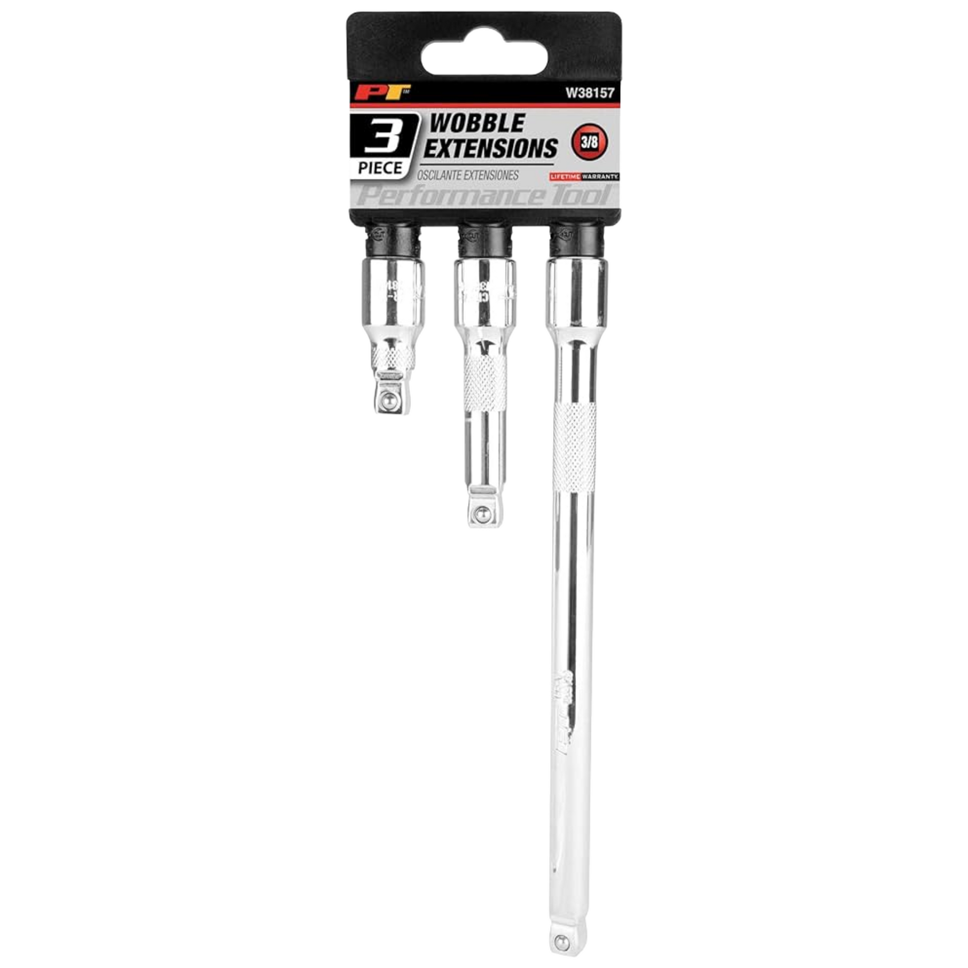 Performance Tool W38157 3 Piece 3/8 Drive Wobble Extension Set (1-3/4, 3 ,8) - Brothers Parts Delivery