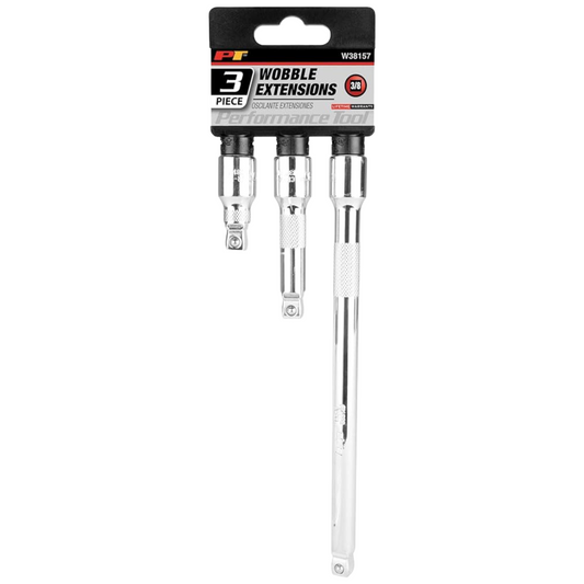Performance Tool W38157 3 Piece 3/8 Drive Wobble Extension Set (1-3/4, 3 ,8) - Brothers Parts Delivery