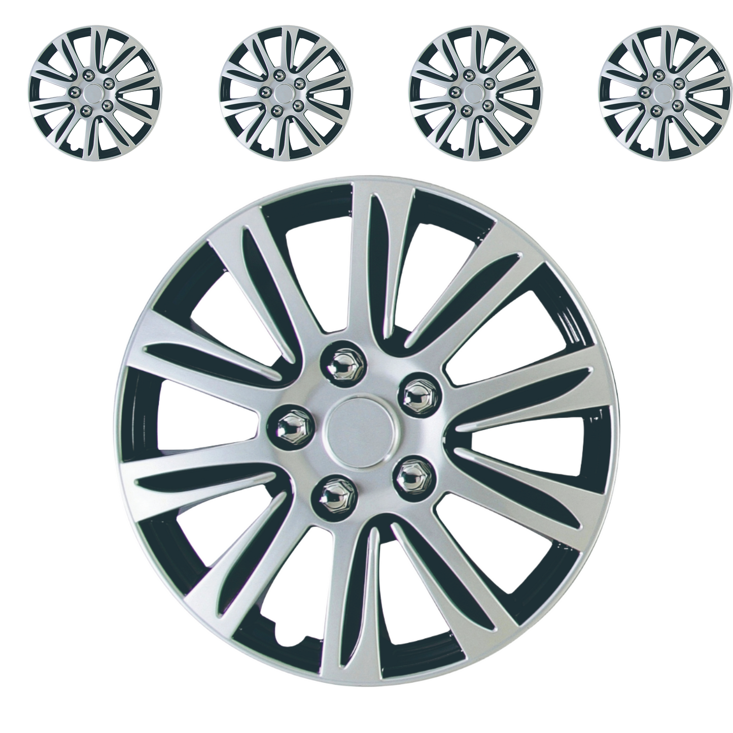 Tapabocinas 16"  Mbay Silver (Set De 4) - Brothers Parts Delivery