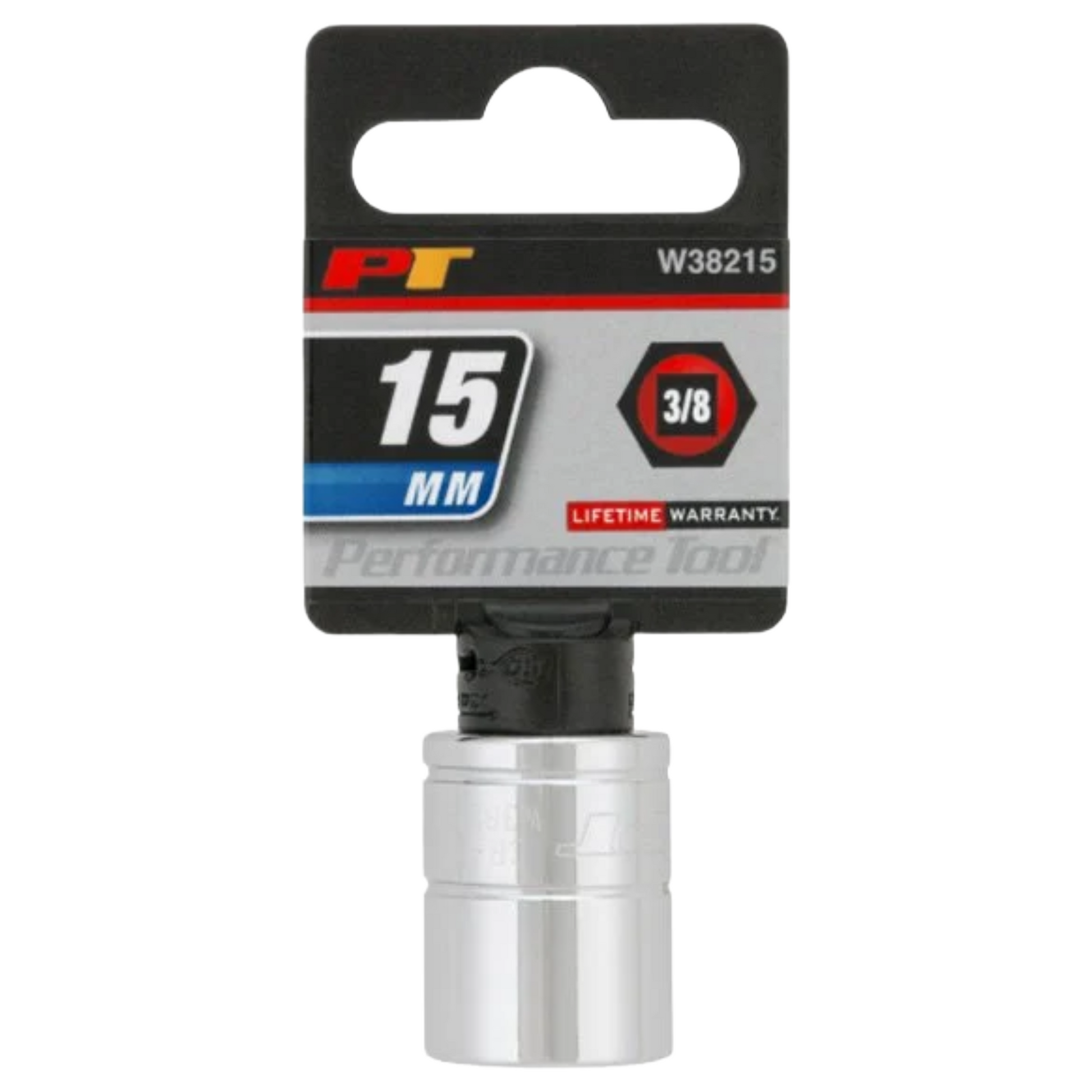 Performance Tool W38215 6-Point Socket, 3/8-Inch Drive, 15mm - Brothers Parts Delivery