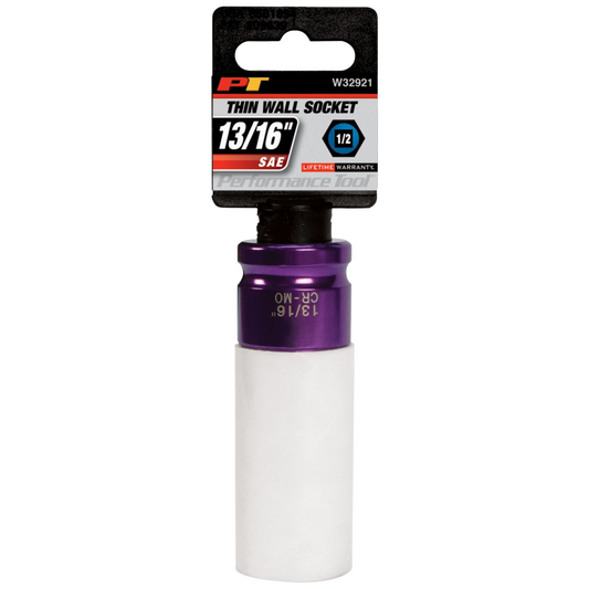Performance Tool W32921 1/2-Inch Impact Drive 13/16-Inch Thin Wall Socket - Brothers Parts Delivery