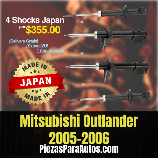 Mitsubishi Outlander 2005-2006 Set de 4 Amortiguadores MADE IN JAPAN