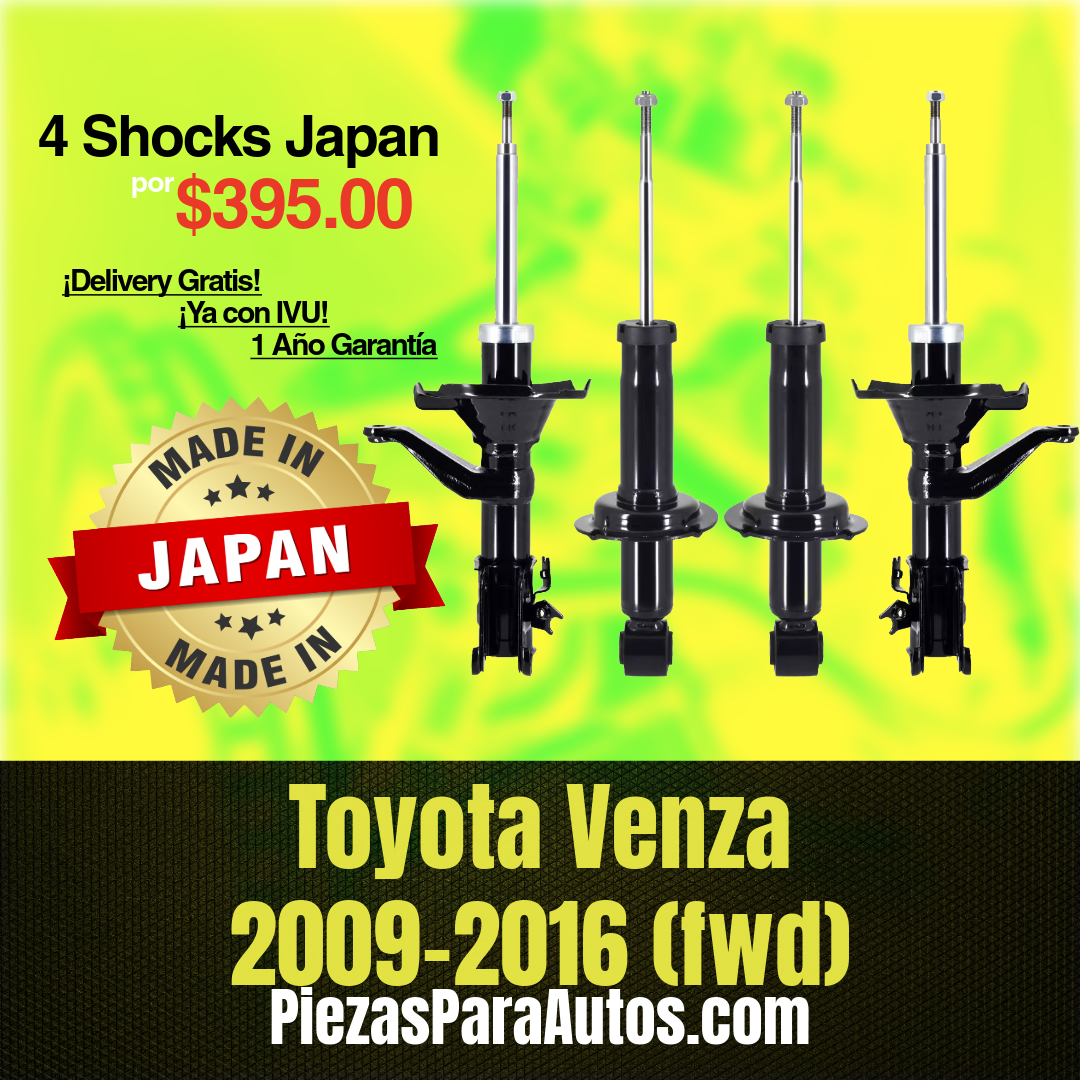 Toyota Venza Fwd 2009-2016 Set de 4 Amortiguadores MADE IN JAPAN
