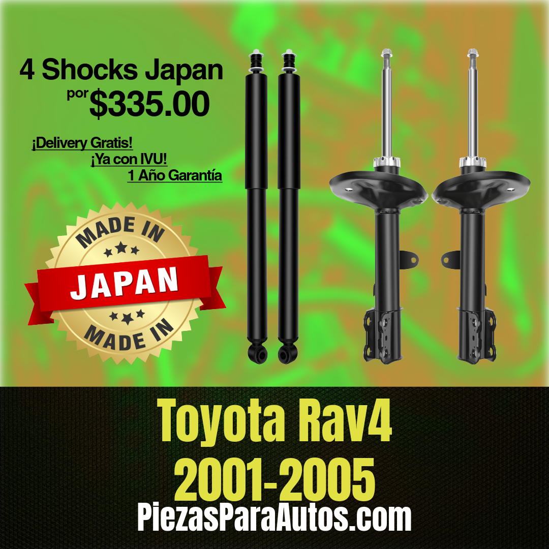 Toyota Rav4 2001-2005 Set de 4 Amortiguadores MADE IN JAPAN