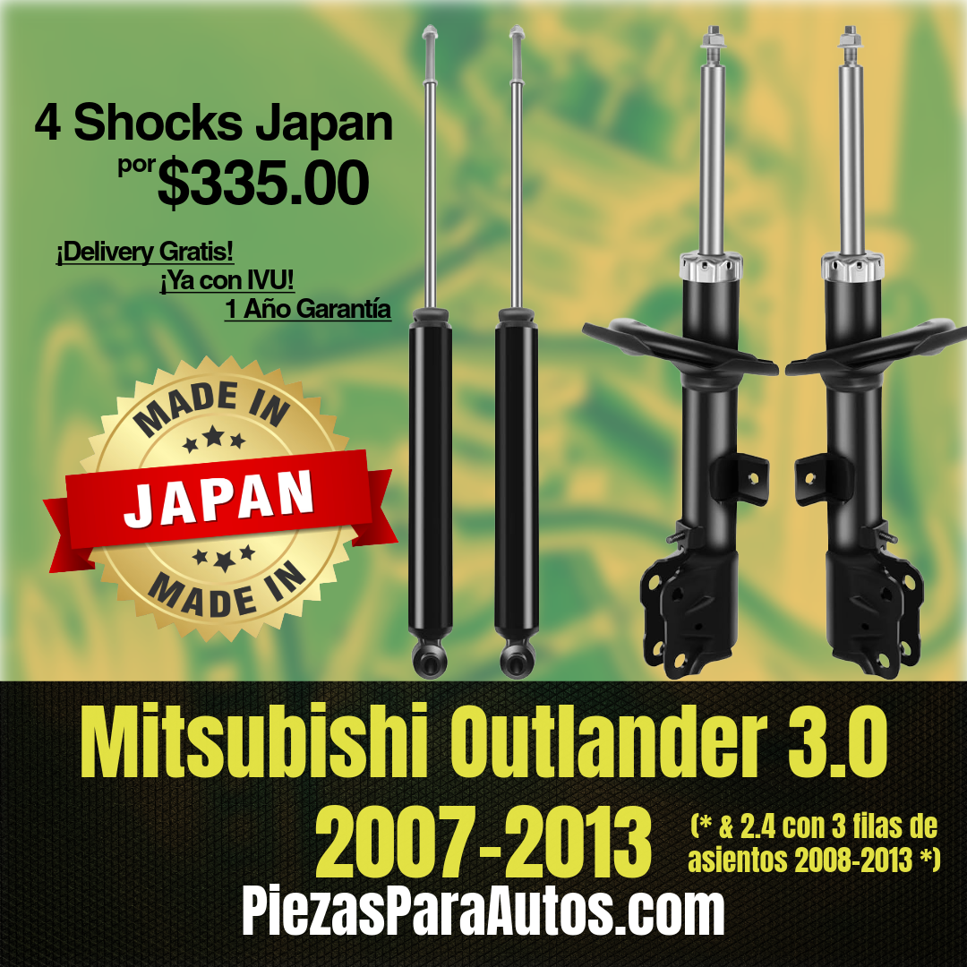 Mitsubishi Outlander 3.0 2007-2013 (& 2.4 con 3 filas de asientos 2008-2013) Set de 4 Amortiguadores MADE IN JAPAN