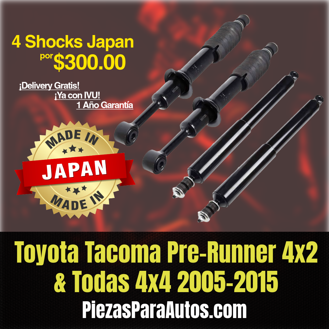 Toyota Tacoma PreRunner 4x2 & Todas 4x4 2005-2015 Set de 4 Amortiguadores MADE IN JAPAN
