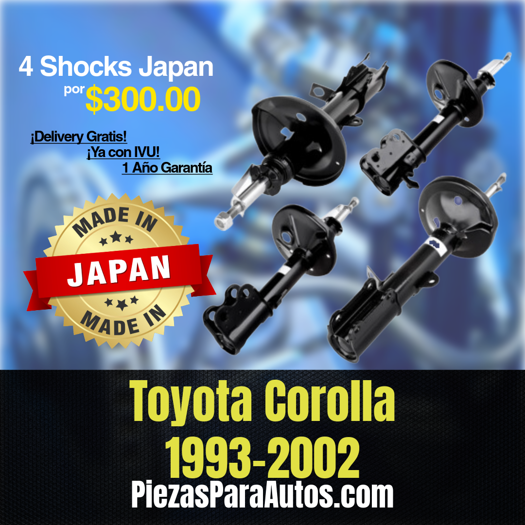 Toyota Corolla 1993-2002 Set de 4 Amortiguadores MADE IN JAPAN
