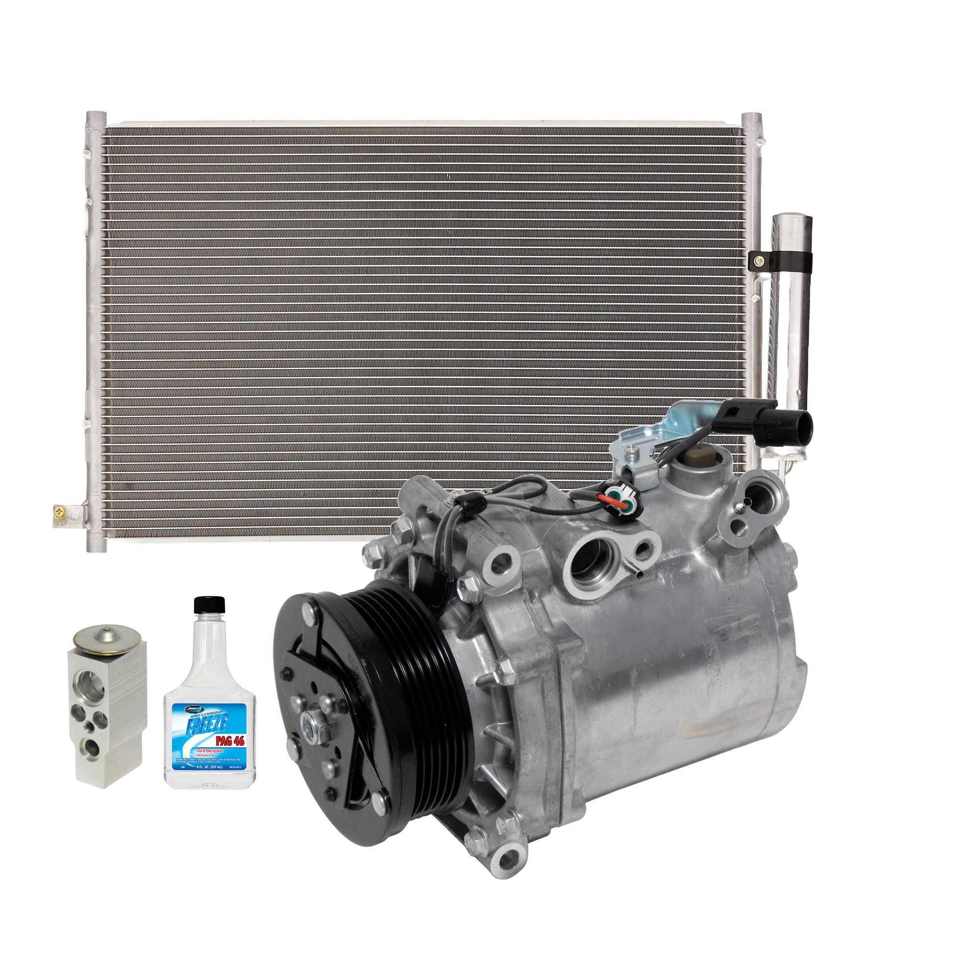 Combo de Compresor de Aire Mitsubishi Lancer 2.0 & 2.4 (No Turbo) 2008-2009 (Carros con compresor GRANDE solamente, verificar muestra) - Brothers Parts Delivery