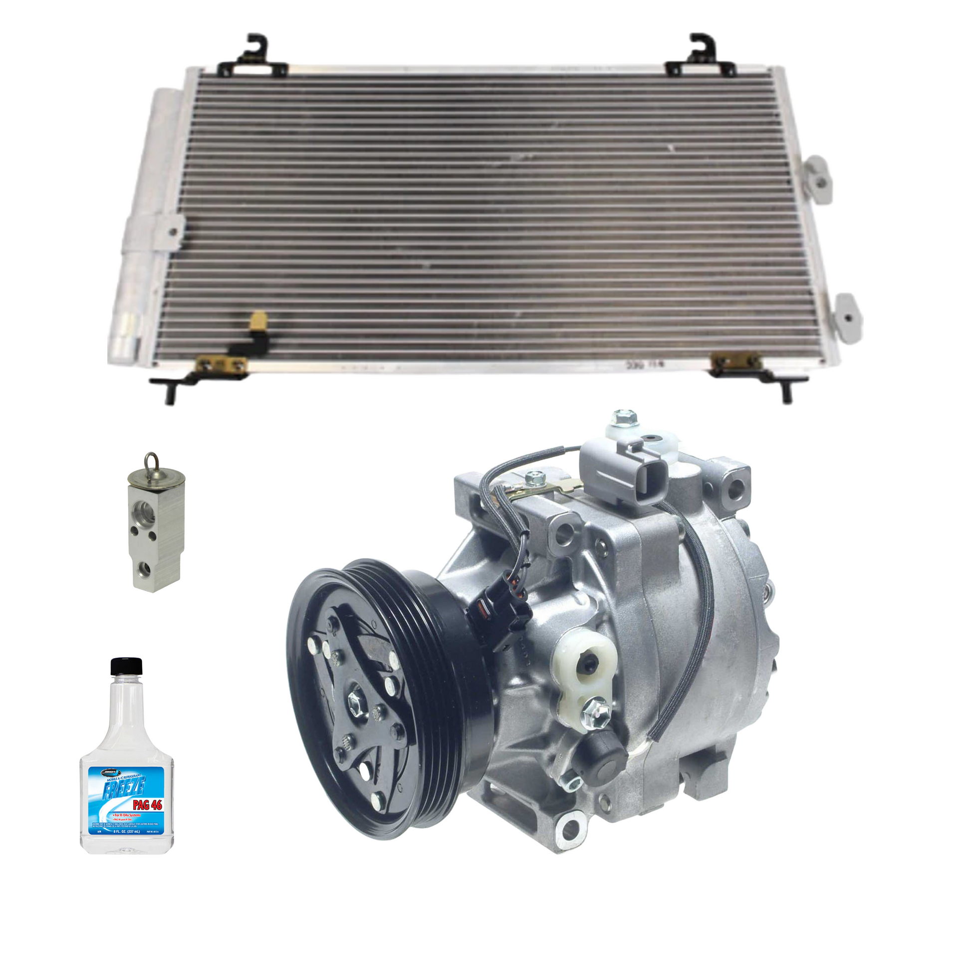 Combo de Compresor de Aire Toyota Tercel 1997-1999 (Con Compresor Value) (Carros con Condensador de Silica) - Brothers Parts Delivery