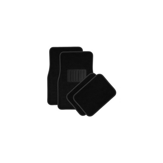Alfombras 4Pc Univ Negra Tela
